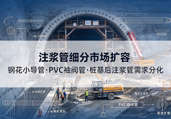 船营注浆管细分市场扩容，隧道钢花小导管、PVC 袖阀管、桩基后注浆管需求分化